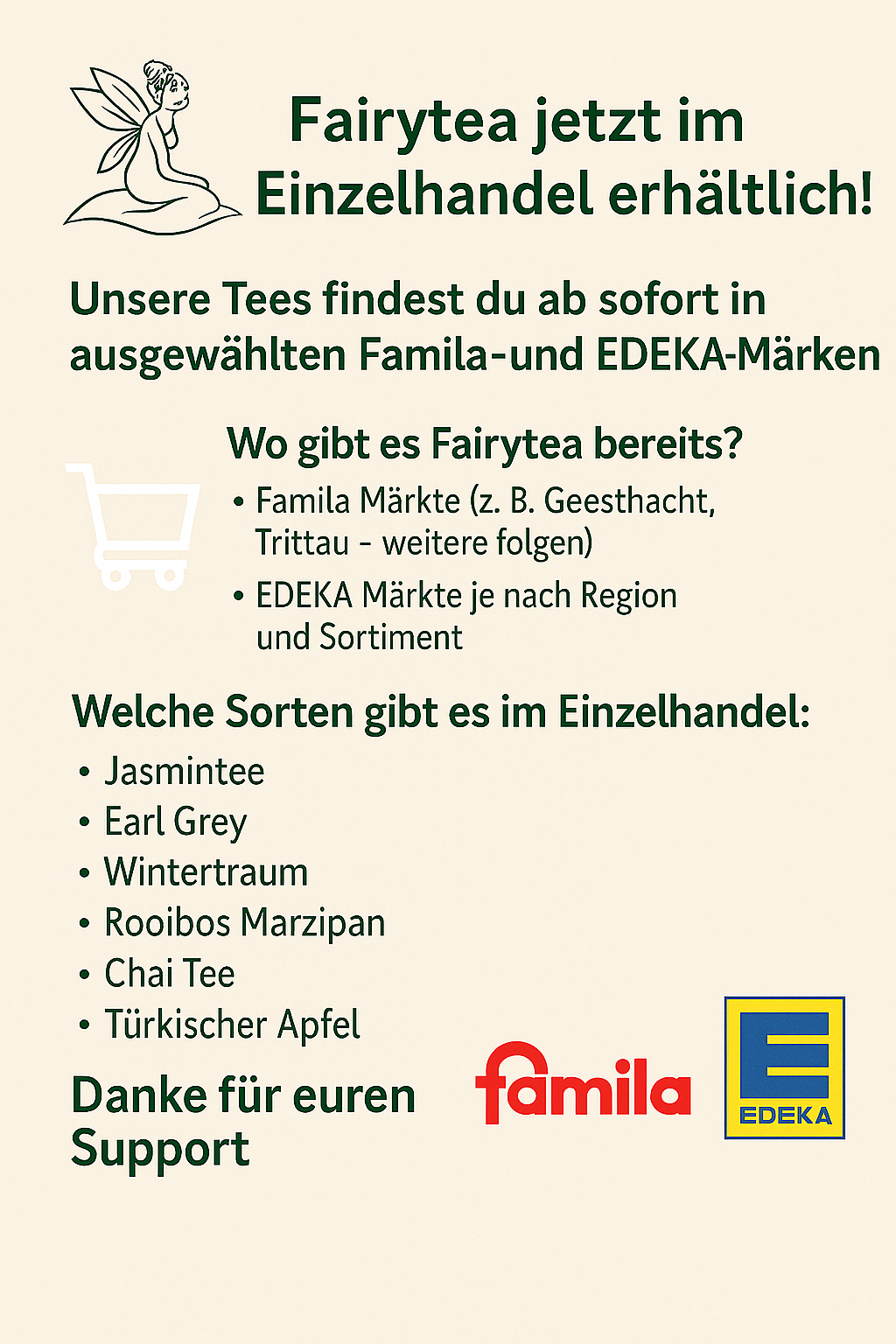 🌿 Fairytea jetzt im Einzelhandel erhältlich!